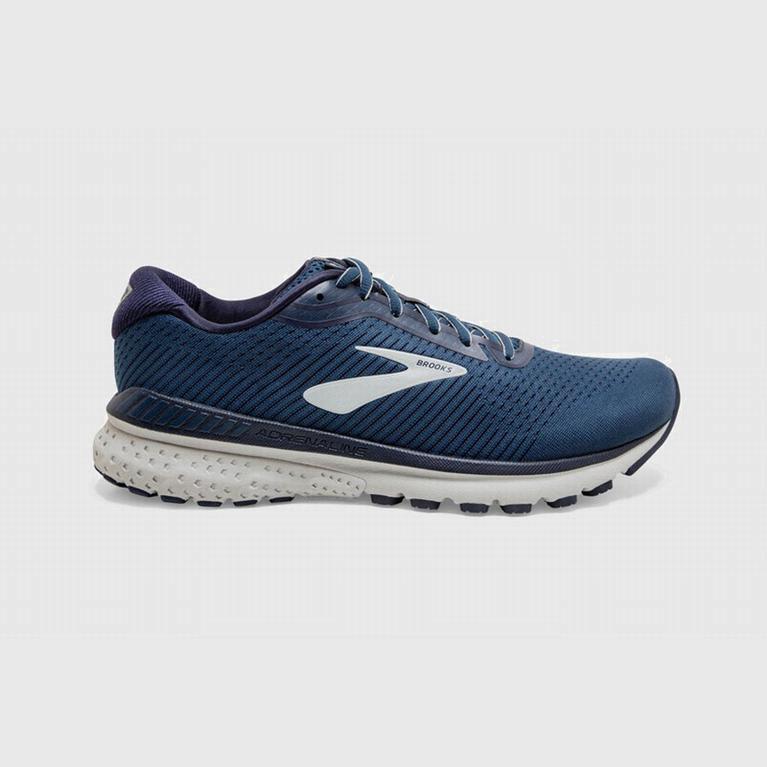 Brooks Adrenaline Gts 20 Australia - Men's Road Running Shoes - Grey/Navy (572481-FID)